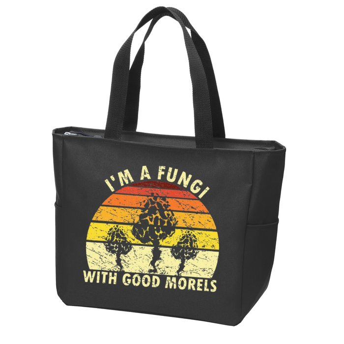 I'm A Fungi Funny Mushroom Foraging Retro FungiHunter Zip Tote Bag