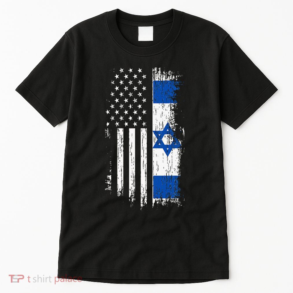 Israeli American Flag Pride Israel USA Patriotic Pride Tall T-Shirt
