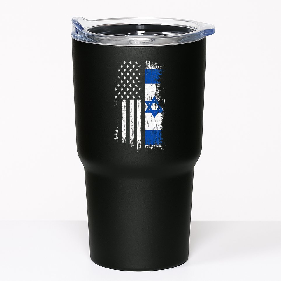 Israeli American Flag Pride Israel USA Patriotic Pride Tumbler