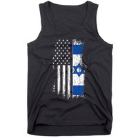Israeli American Flag Pride Israel USA Patriotic Pride Tank Top