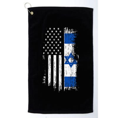 Israeli American Flag Pride Israel USA Patriotic Pride Golf Towel