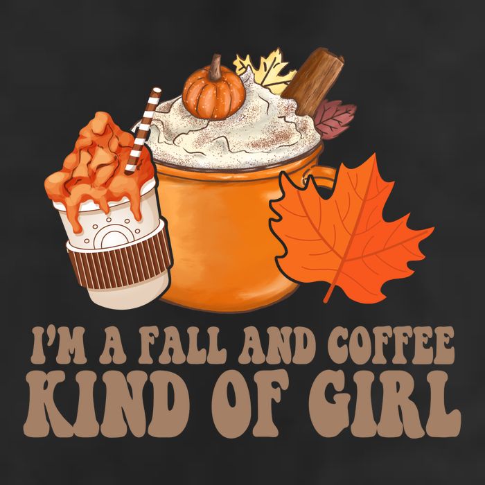 Im A Fall And Coffee Kind Of Girl Cute 7 Panel Mesh Trucker Snapback Hat