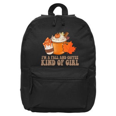 Im A Fall And Coffee Kind Of Girl Cute 16 in Basic Backpack