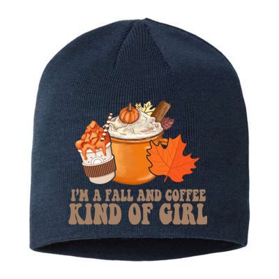 Im A Fall And Coffee Kind Of Girl Cute Sustainable Beanie