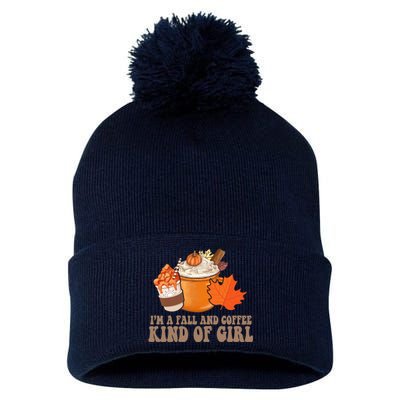 Im A Fall And Coffee Kind Of Girl Cute Pom Pom 12in Knit Beanie