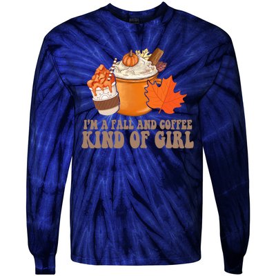 Im A Fall And Coffee Kind Of Girl Cute Tie-Dye Long Sleeve Shirt