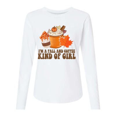 Im A Fall And Coffee Kind Of Girl Cute Womens Cotton Relaxed Long Sleeve T-Shirt