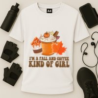 Im A Fall And Coffee Kind Of Girl Cute Cooling Performance Crew T-Shirt