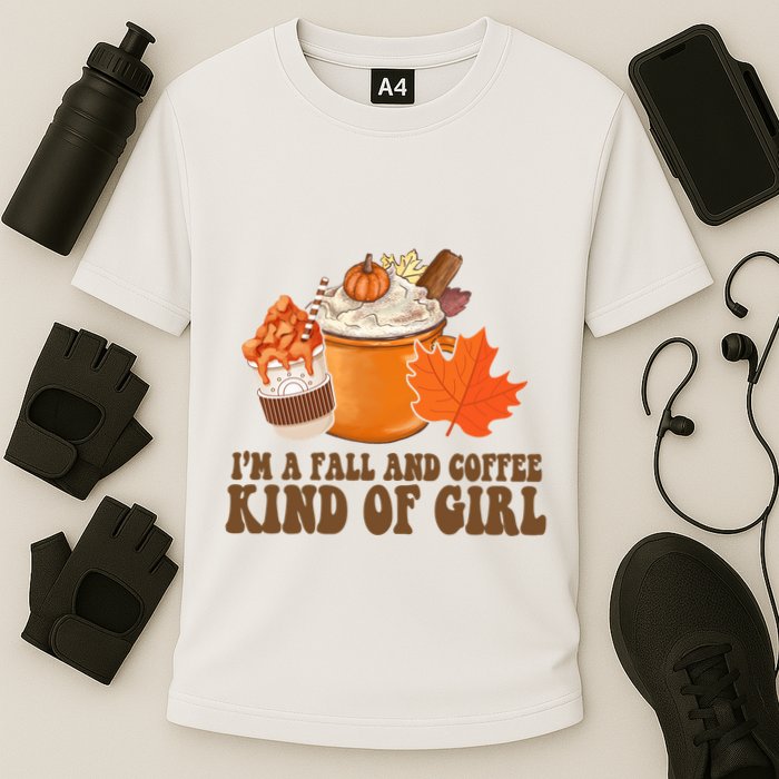 Im A Fall And Coffee Kind Of Girl Cute Cooling Performance Crew T-Shirt