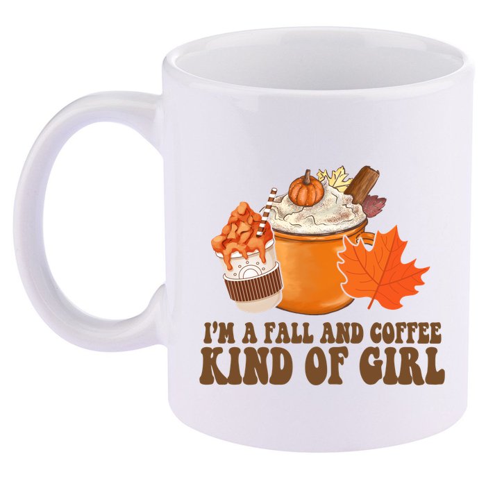 Im A Fall And Coffee Kind Of Girl Cute 11oz C Handle Ceramic Mug