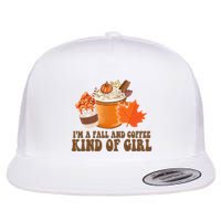 Im A Fall And Coffee Kind Of Girl Cute Flat Bill Trucker Hat