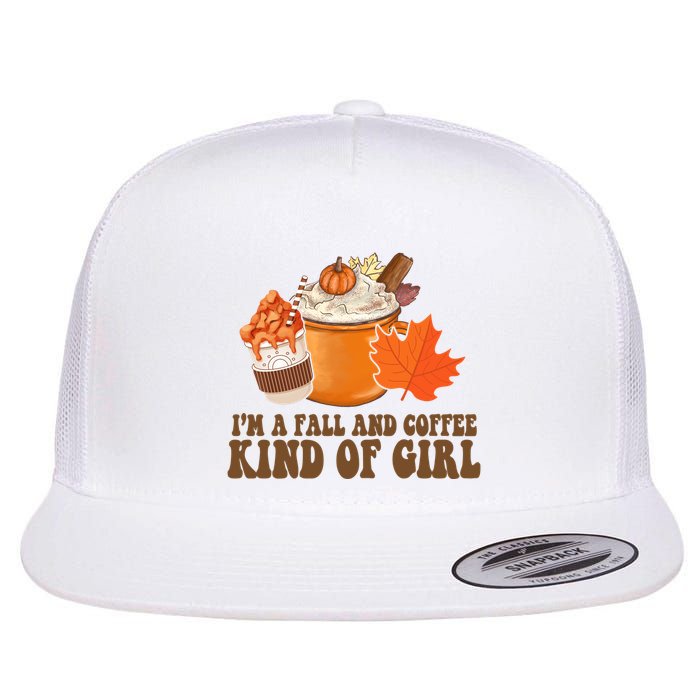 Im A Fall And Coffee Kind Of Girl Cute Flat Bill Trucker Hat