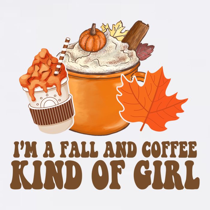 Im A Fall And Coffee Kind Of Girl Cute Flat Bill Trucker Hat