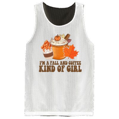 Im A Fall And Coffee Kind Of Girl Cute Mesh Reversible Basketball Jersey Tank