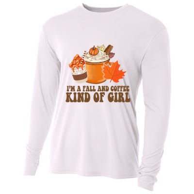 Im A Fall And Coffee Kind Of Girl Cute Cooling Performance Long Sleeve Crew