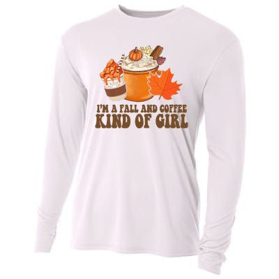 Im A Fall And Coffee Kind Of Girl Cute Cooling Performance Long Sleeve Crew