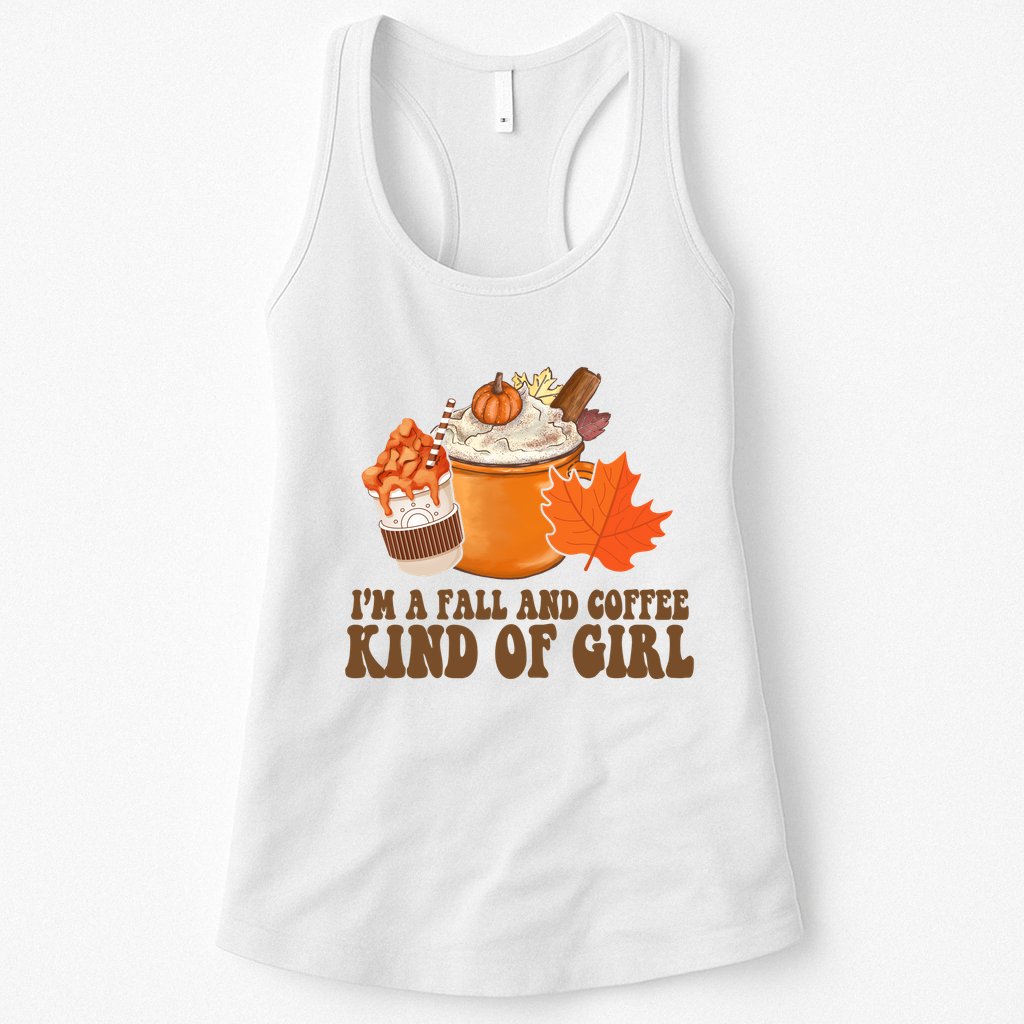 Im A Fall And Coffee Kind Of Girl Cute Womens Tank Top