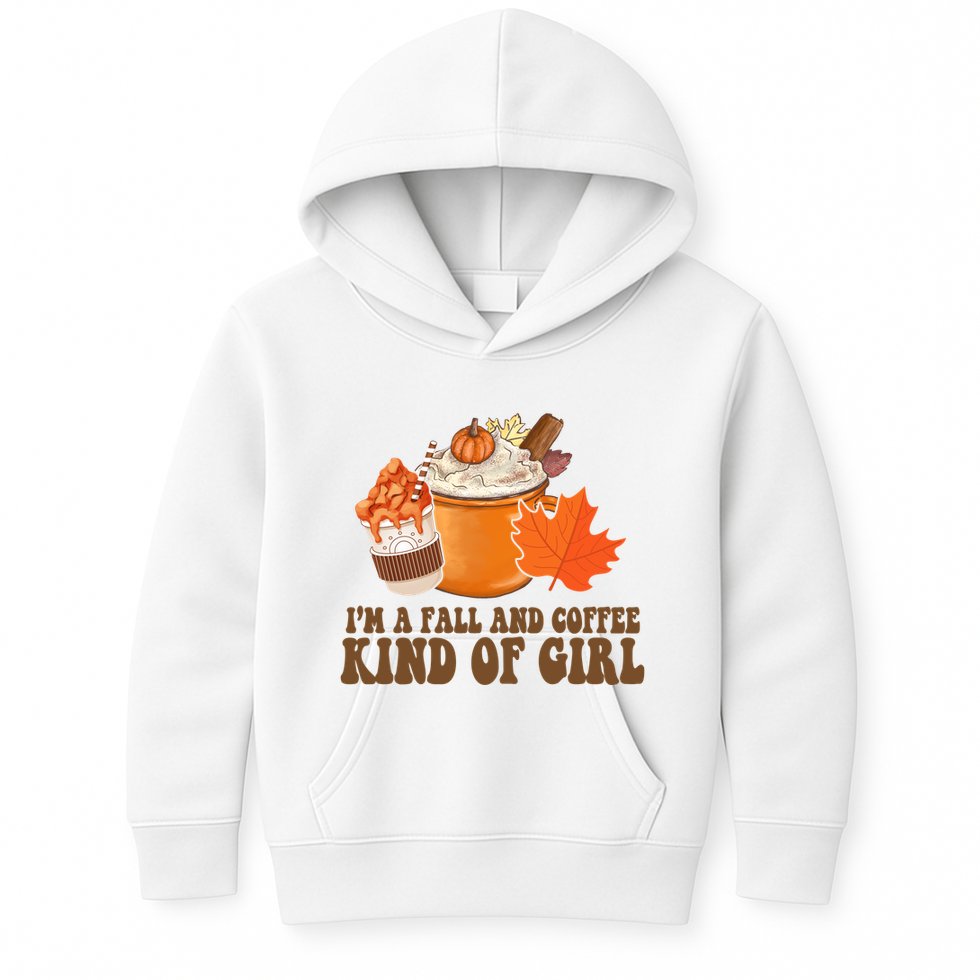 Im A Fall And Coffee Kind Of Girl Cute Kids Hoodie