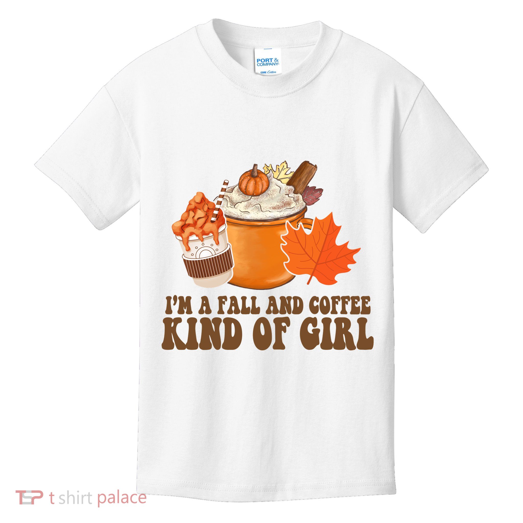 Im A Fall And Coffee Kind Of Girl Cute Kids T-Shirt