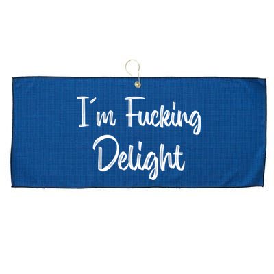 I'm A Fucking Delight Funny Sarcasm Large Microfiber Waffle Golf Towel