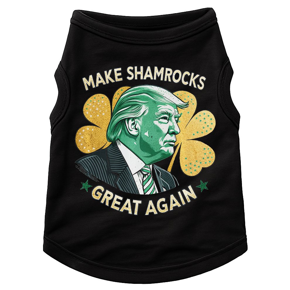 Irish American Funny Make St. Patrick’S Day Great Again Doggie Tank