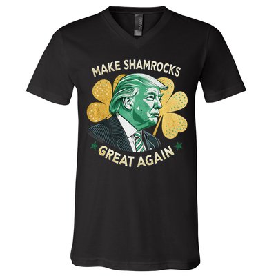 Irish American Funny Make St. Patrick’S Day Great Again V-Neck T-Shirt