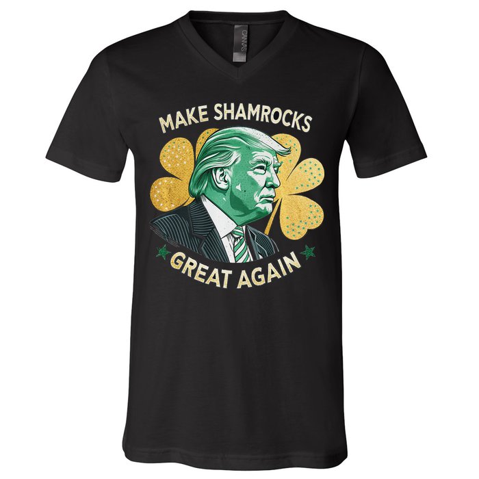 Irish American Funny Make St. Patrick’S Day Great Again V-Neck T-Shirt
