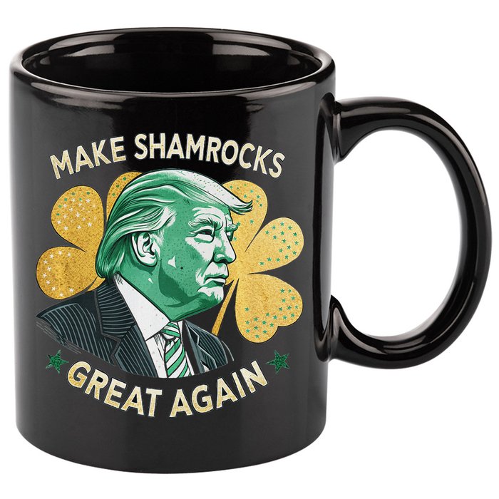 Irish American Funny Make St. Patrick’S Day Great Again 11oz C Handle Ceramic Mug