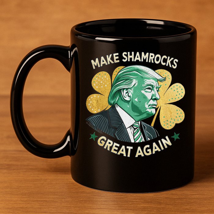 Irish American Funny Make St. Patrick’S Day Great Again 11oz C Handle Ceramic Mug