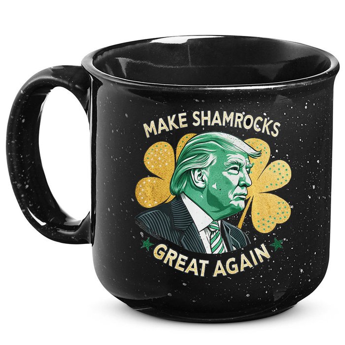Irish American Funny Make St. Patrick’S Day Great Again 15oz Campfire Ceramic Mug