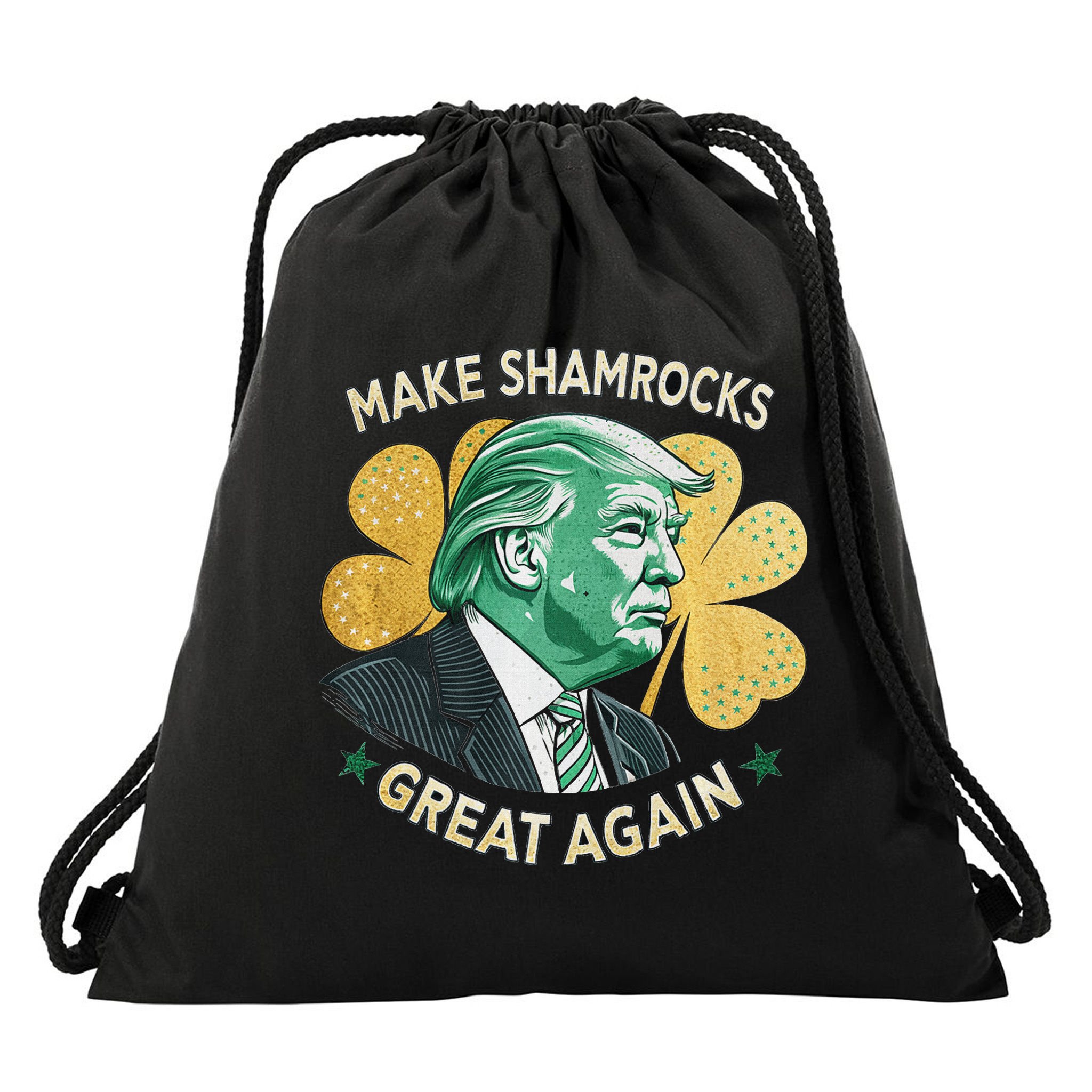 Irish American Funny Make St. Patrick’S Day Great Again Drawstring Bag