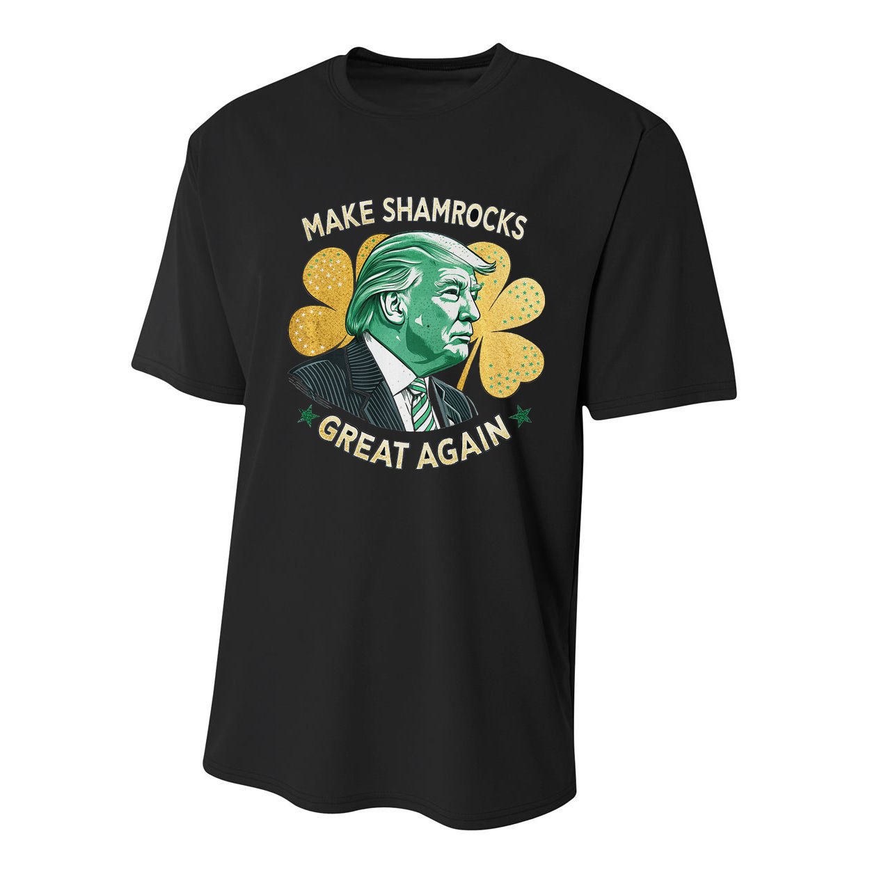 Irish American Funny Make St. Patrick’S Day Great Again Youth Performance Sprint T-Shirt