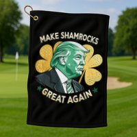 Irish American Funny Make St. Patrick’S Day Great Again Golf Towel