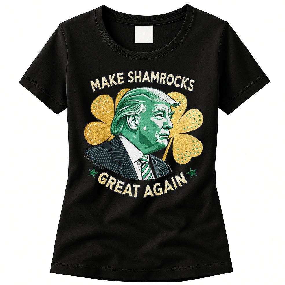 Irish American Funny Make St. Patrick’S Day Great Again Womens T-Shirt