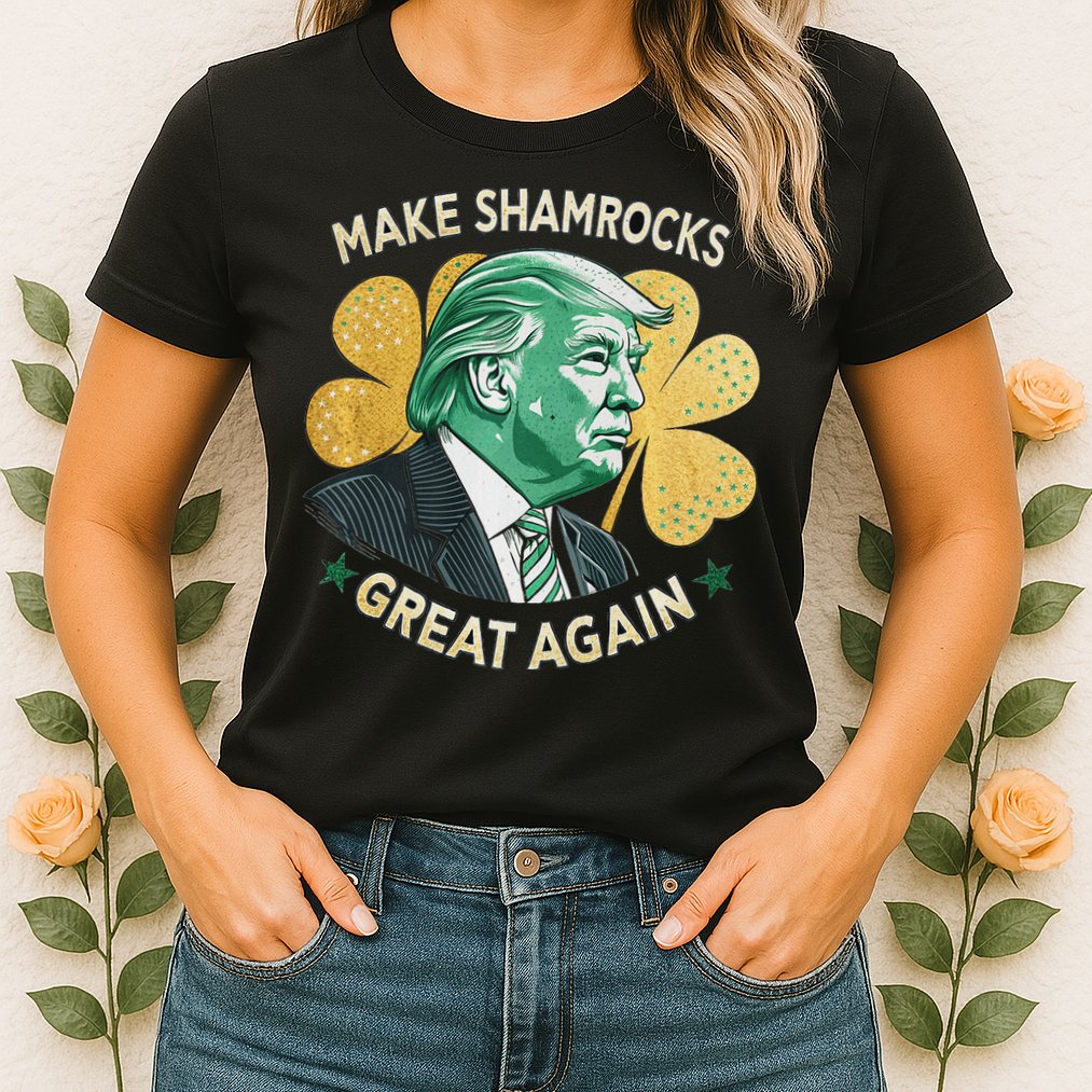 Irish American Funny Make St. Patrick’S Day Great Again Womens T-Shirt