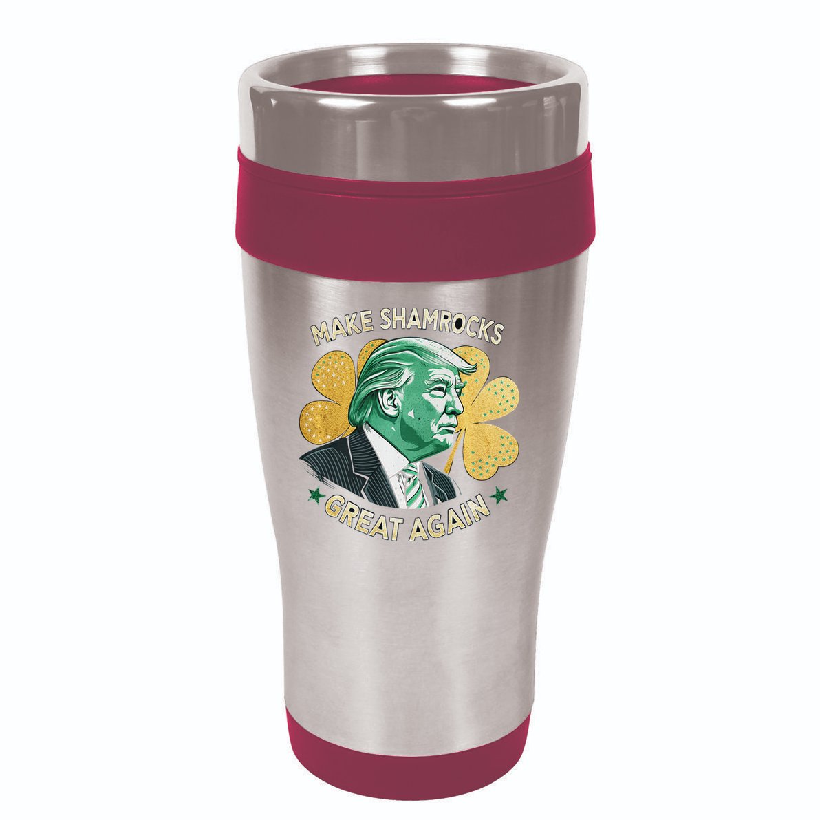 Irish American Funny Make St. Patrick’S Day Great Again 16oz Travel Tumbler