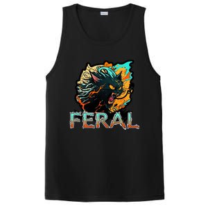 I Am Feral Cat Orange And Yellow PosiCharge Competitor Tank