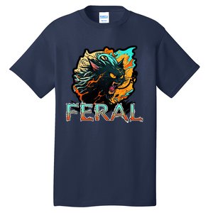 I Am Feral Cat Orange And Yellow Tall T-Shirt