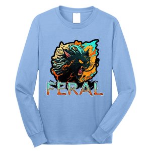 I Am Feral Cat Orange And Yellow Long Sleeve Shirt