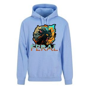 I Am Feral Cat Orange And Yellow Unisex Surf Hoodie