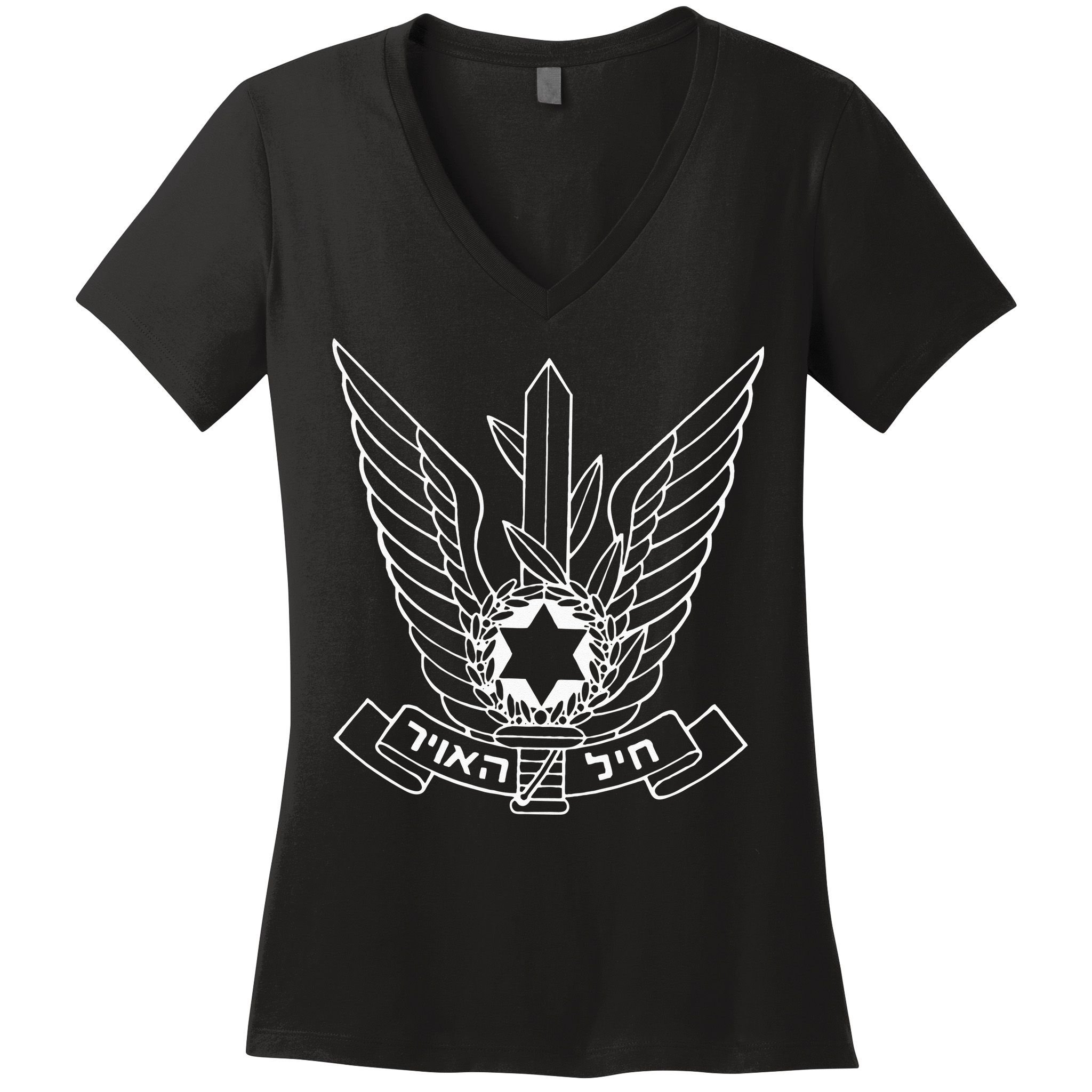 Israeli Air Force IDF IAF Israel Defense Force Pilot Women's V-Neck T-Shirt