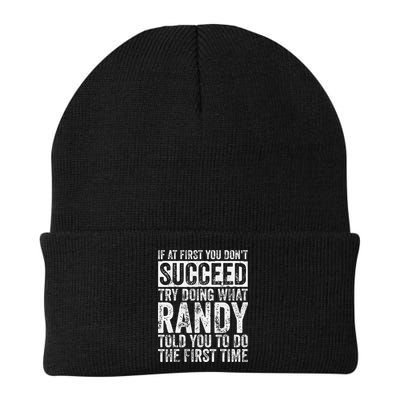If At First You DonT Succeed Try Doing What Randy Knit Cap Winter Beanie