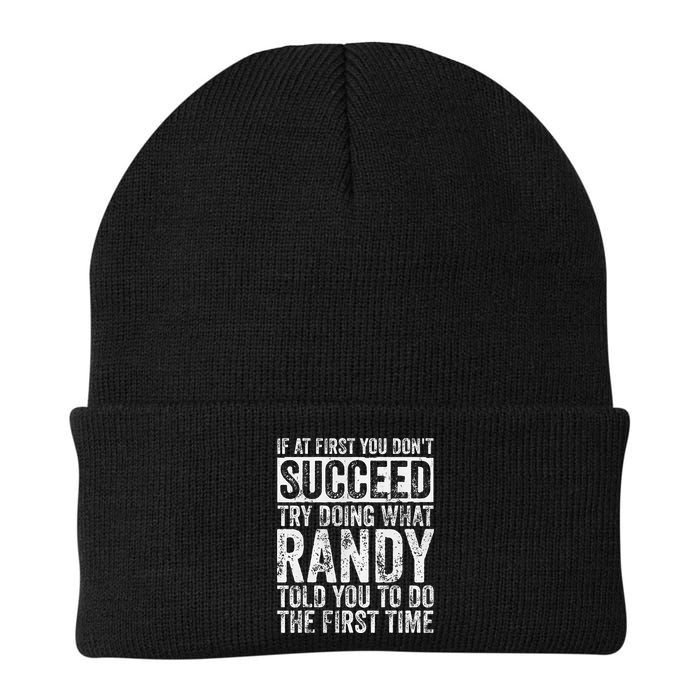 If At First You DonT Succeed Try Doing What Randy Knit Cap Winter Beanie