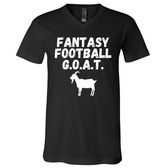 I’m A Fantasy Football GOAT, Funny Fantasy Football Guru V-Neck T-Shirt