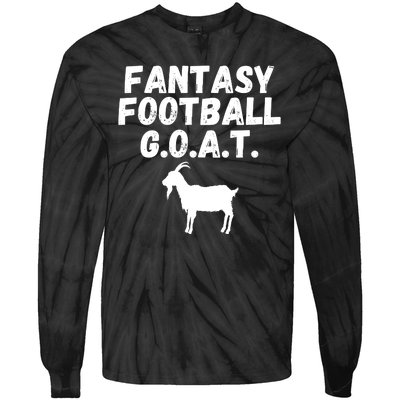 I’m A Fantasy Football GOAT, Funny Fantasy Football Guru Tie-Dye Long Sleeve Shirt