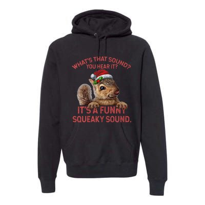 ItS A Funny Squeaky Sound Christmas Squirrel Premium Hoodie