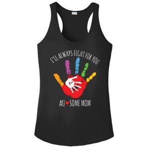 Ill Always Fight For You Ausome Mom Autism Awareness Ladies PosiCharge Competitor Racerback Tank