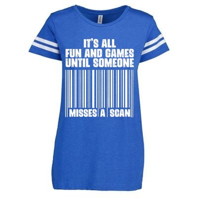 Its All Fun And Games Until Someone Misses A Scan Enza Ladies Jersey Football T-Shirt