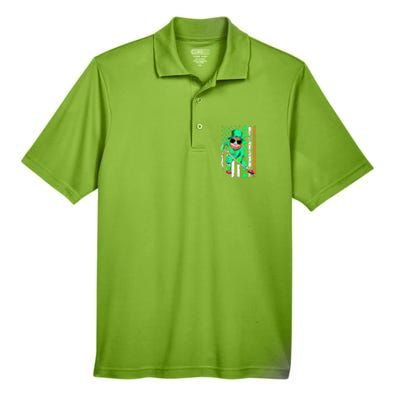 Irish American Flag Hockey St Patrick's Day Gift Men's Origin Performance Pique Polo