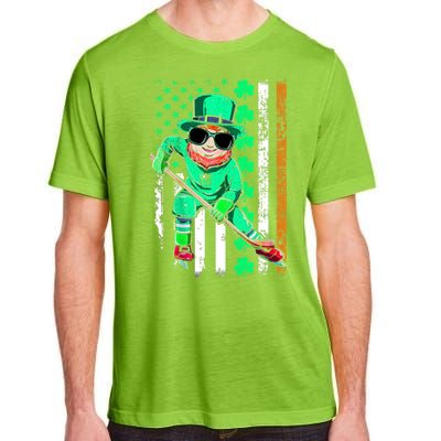 Irish American Flag Hockey St Patrick's Day Gift Adult ChromaSoft Performance T-Shirt